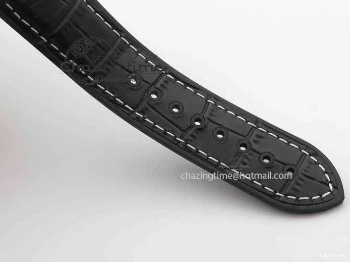 0217 Tailored Planet Ocean Master Chronometer SS OM 1:1 Best Edition Black Dial On Leather Strap A 8173